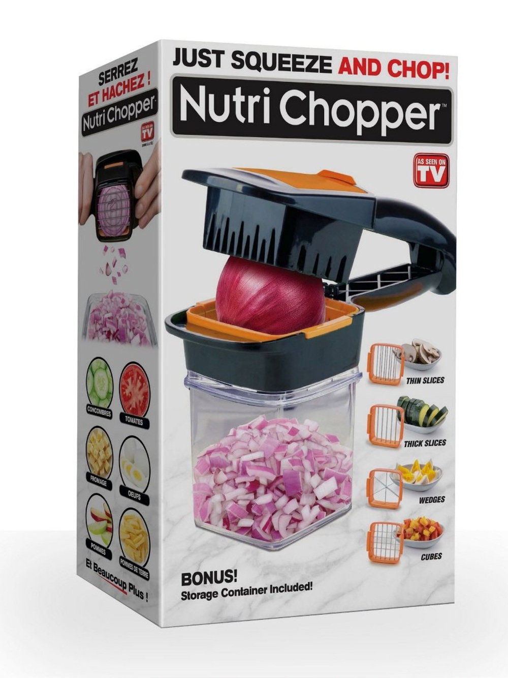 NutriChopper Black Handheld Vegetable and Fruit Chopper
